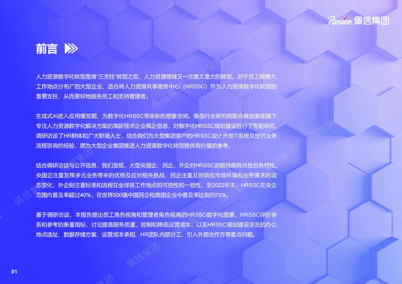 佩信集团：从实践到实效&mdash;&mdash;数字化转型中的人力资源共享服务中心（HRSSC）规划建设研究 第3页
