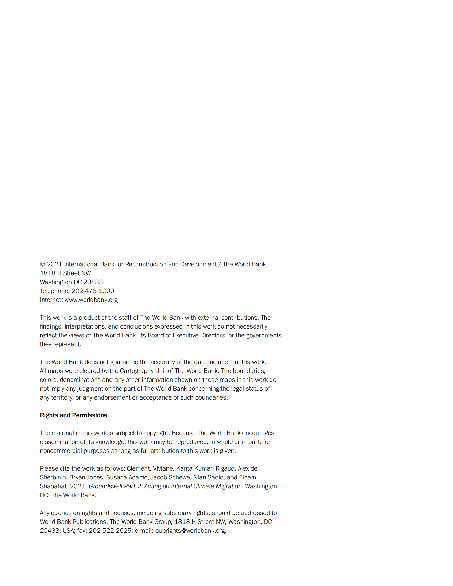 世界银行：应对内部气候移民【英文版】 第2页