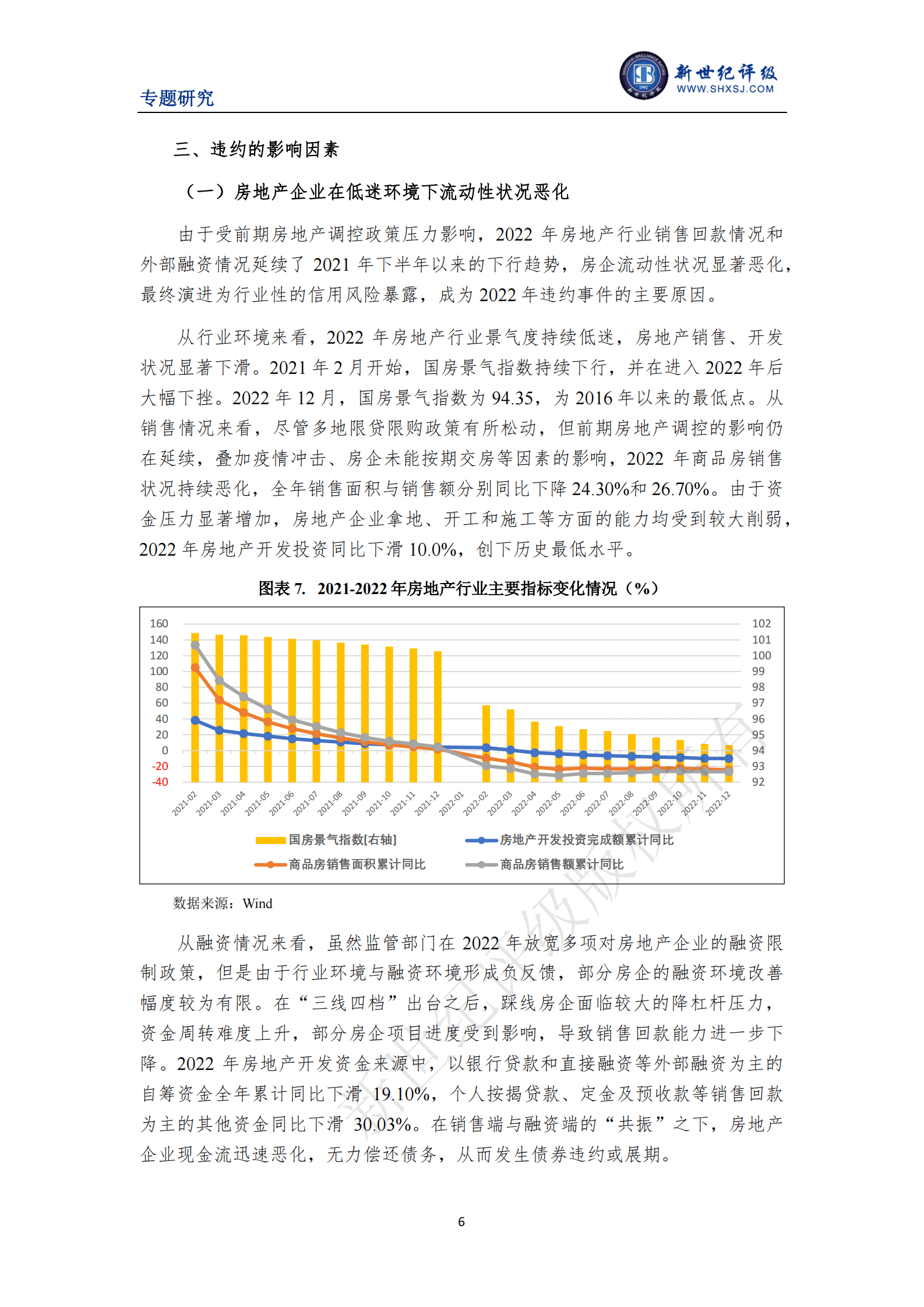 新世纪评级：融资成本上升叠加行业风险 中资房企美元债违约创新高&mdash;&mdash;2022年中资企业境外美元债违约年报 第6页