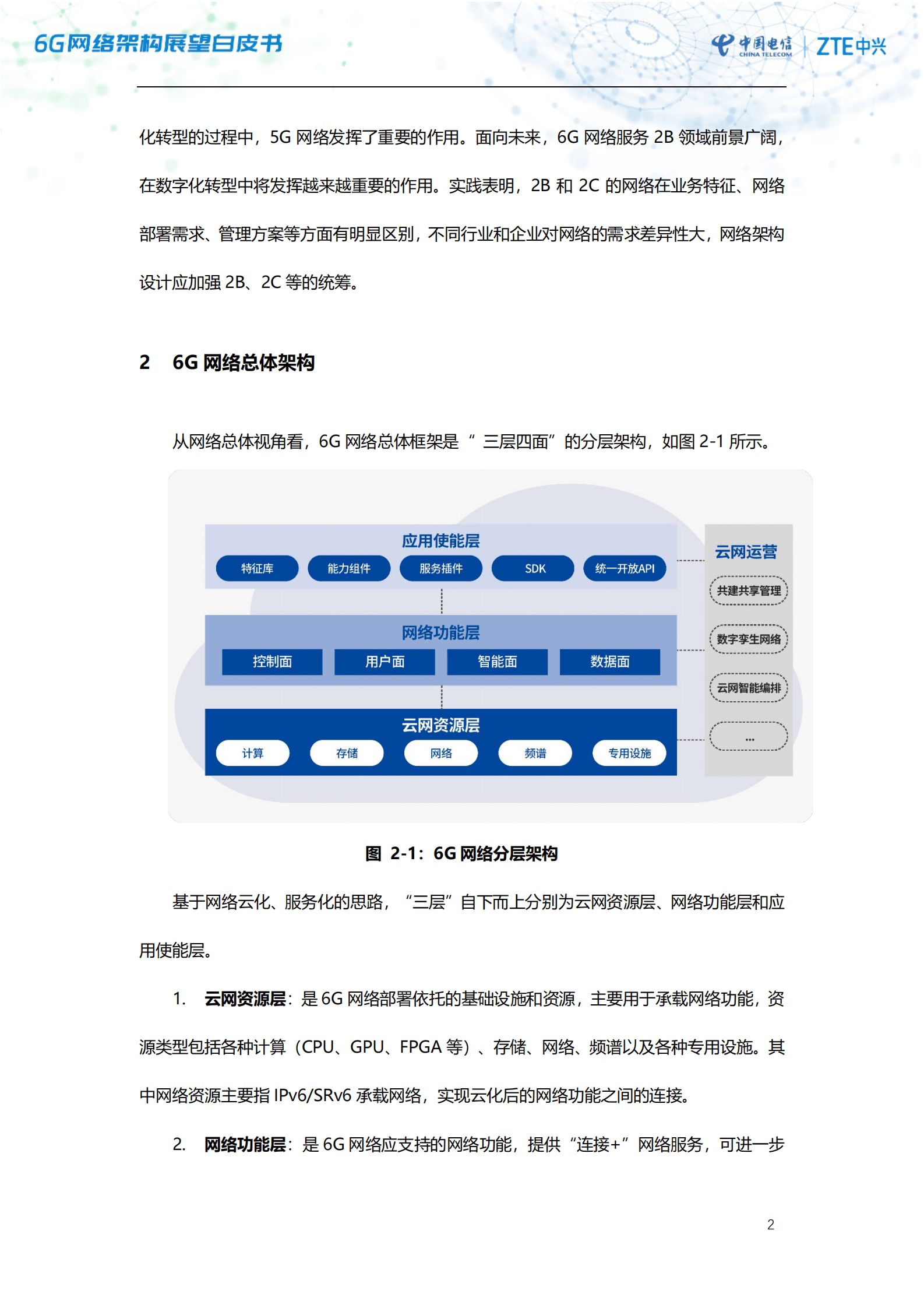 中国电信研究院&中兴通讯：6G网络架构展望白皮书 第5页