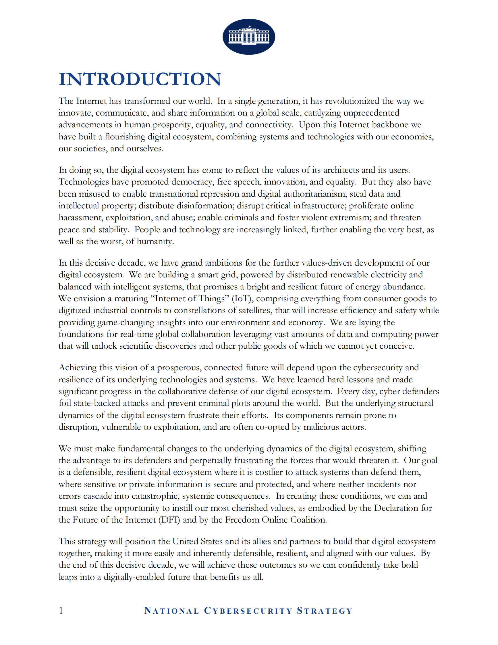 美国白宫：2023年美国国家网络安全战略【英文版】 第5页