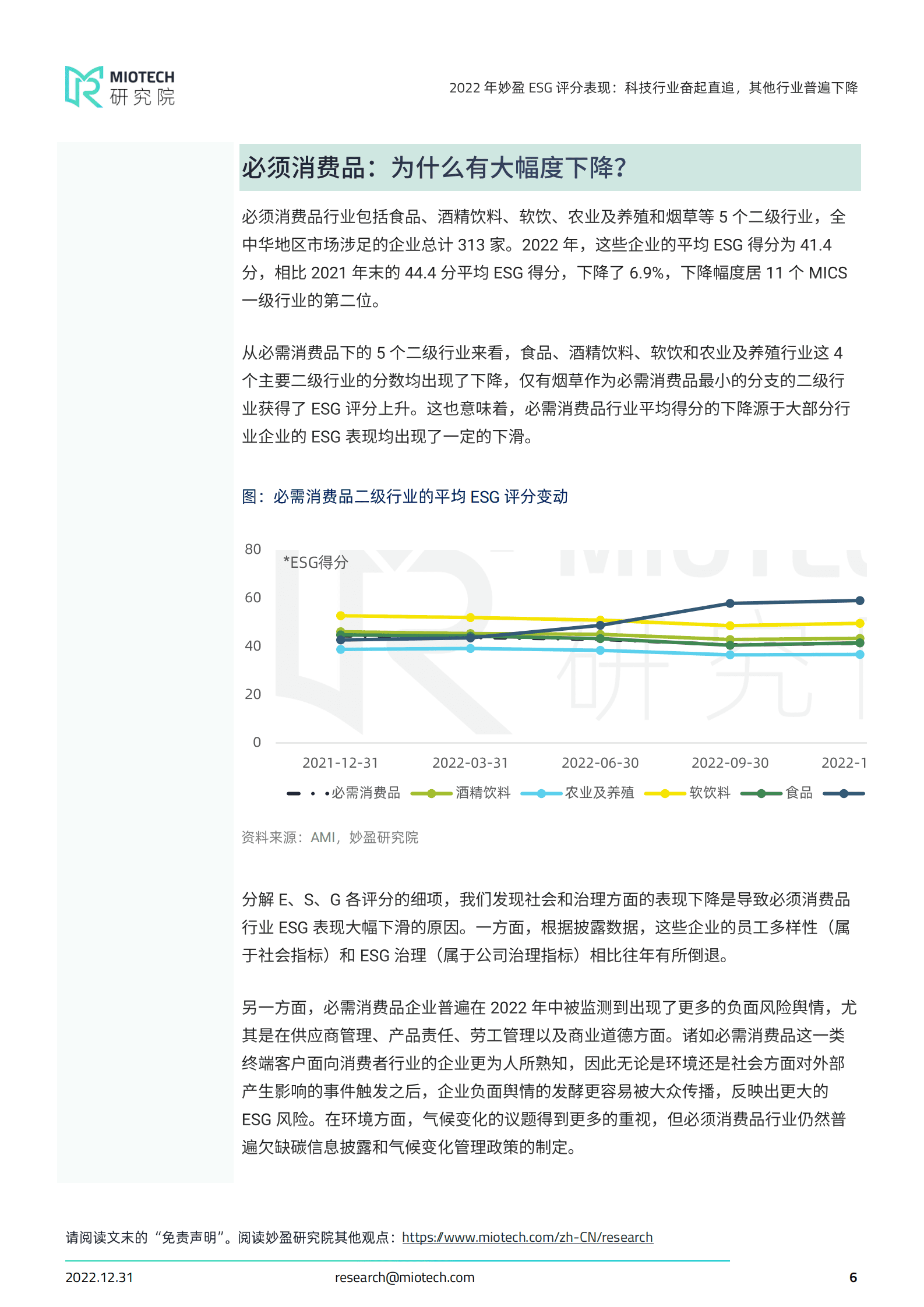 妙盈科技：2022年妙盈ESG评分表现：科技行业奋起直追，其他行业普遍下降 第6页