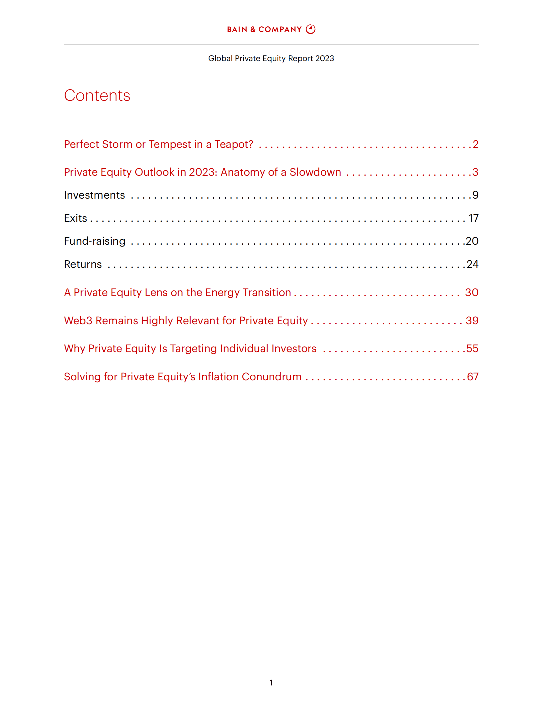 贝恩：2023年全球私募股权报告（英） 第3页