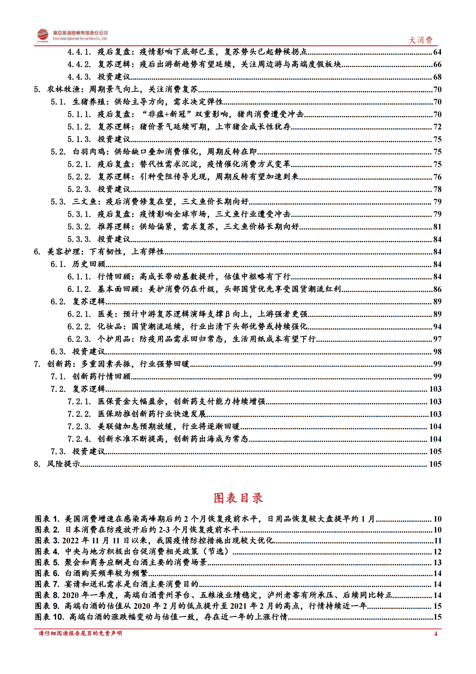 大消费行业复苏专题报告：消费百花齐放，行业至暗时刻已过 第4页