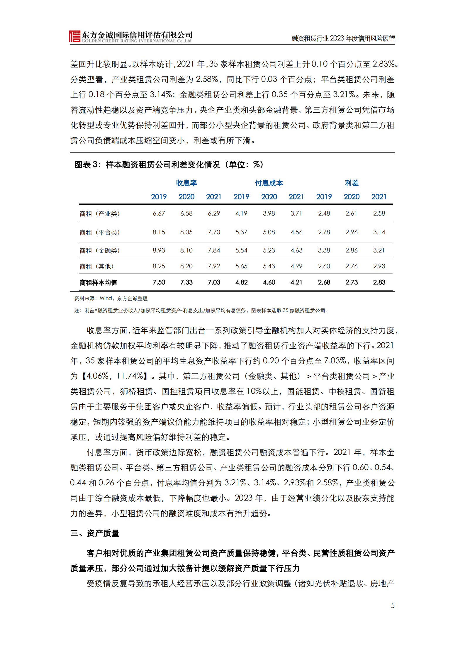 东方金诚：融资租赁行业2023年回顾与展望 第6页