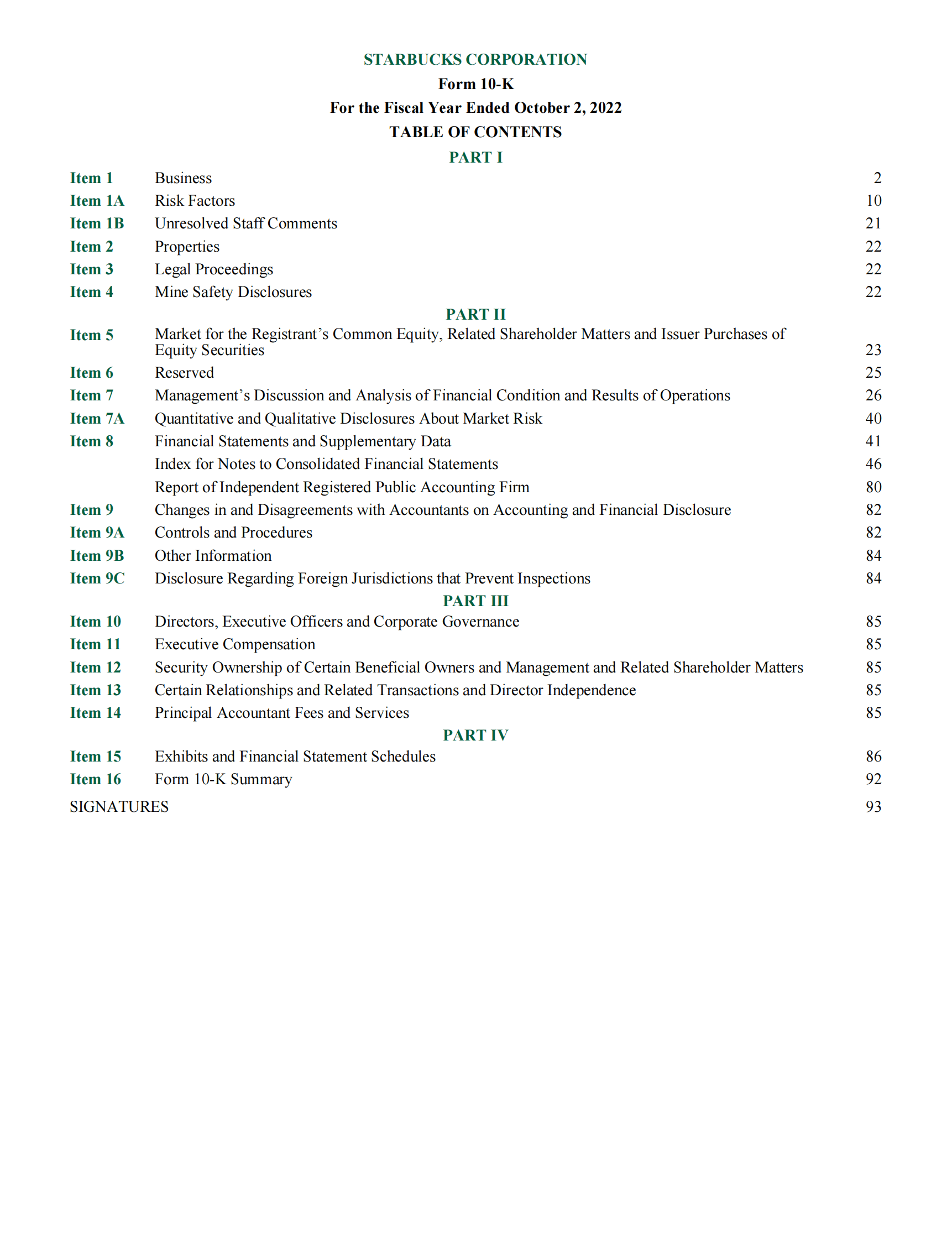 星巴克：2022年度业绩报告 第4页