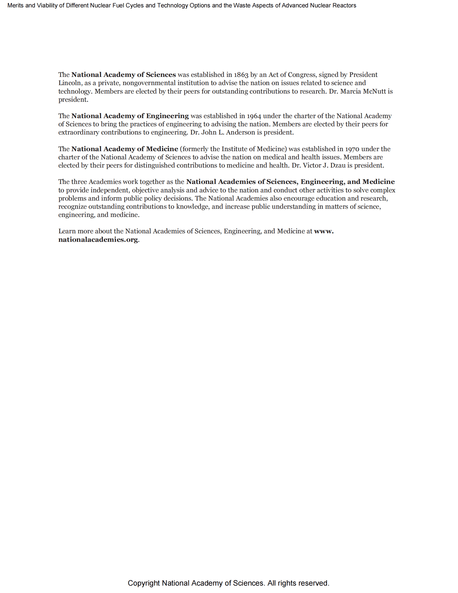 NAP：不同核燃料循环的优点和可行性以及技术选择（2023）（英） 第3页