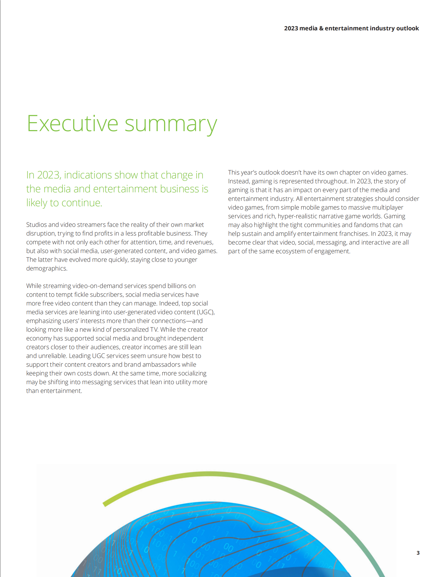 德勤：2023年媒体和娱乐行业展望【英文版】 第3页