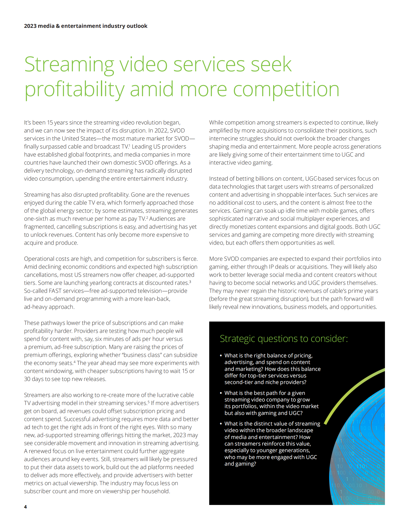 德勤：2023年媒体和娱乐行业展望【英文版】 第4页