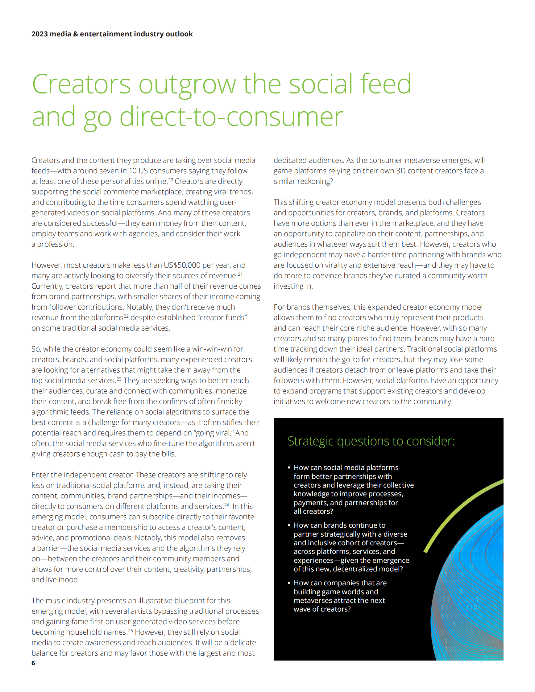 德勤：2023年媒体和娱乐行业展望【英文版】 第6页