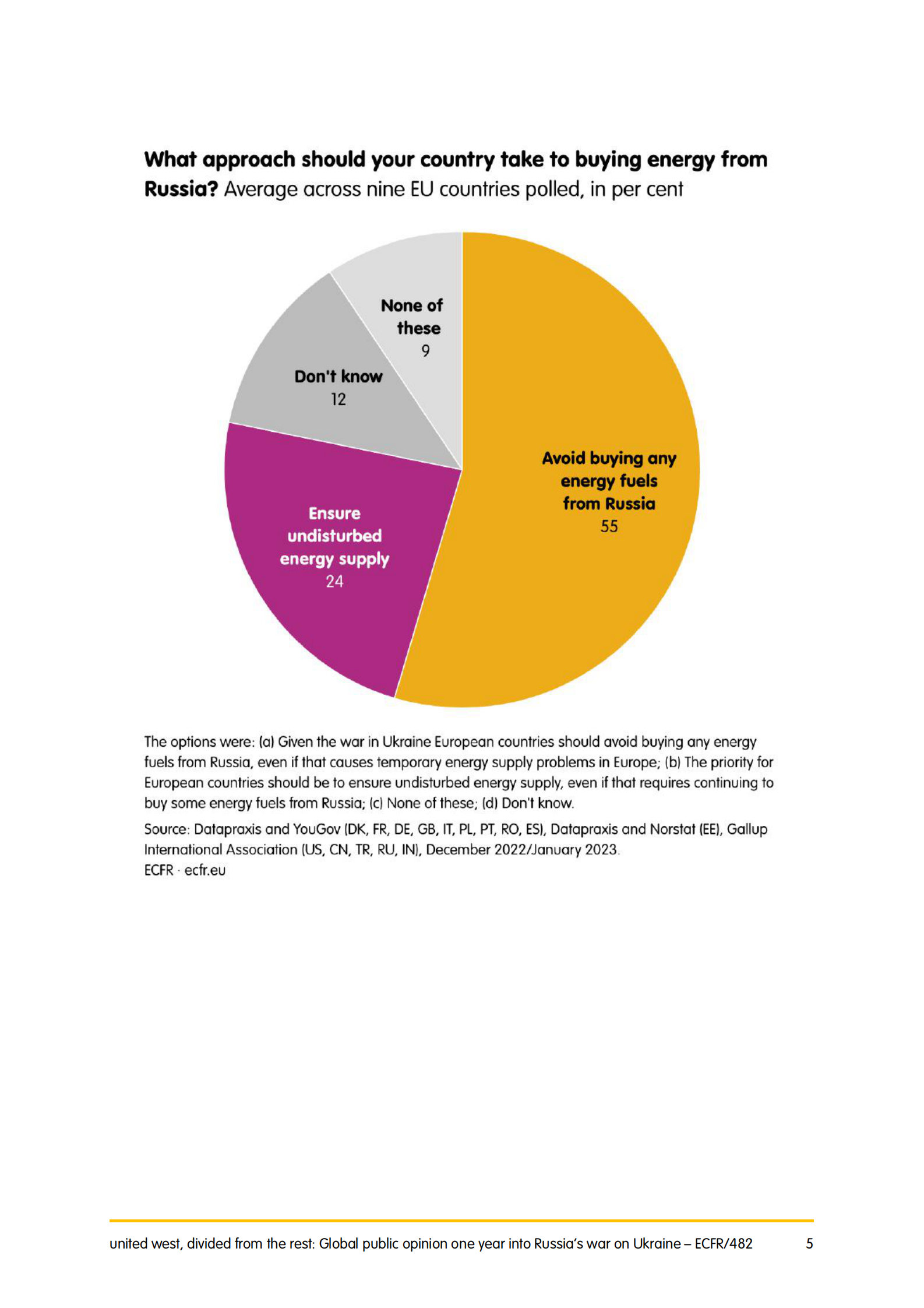欧洲对外关系委员会：俄罗斯对乌克兰战争一年后的全球舆论【英文版】 第5页