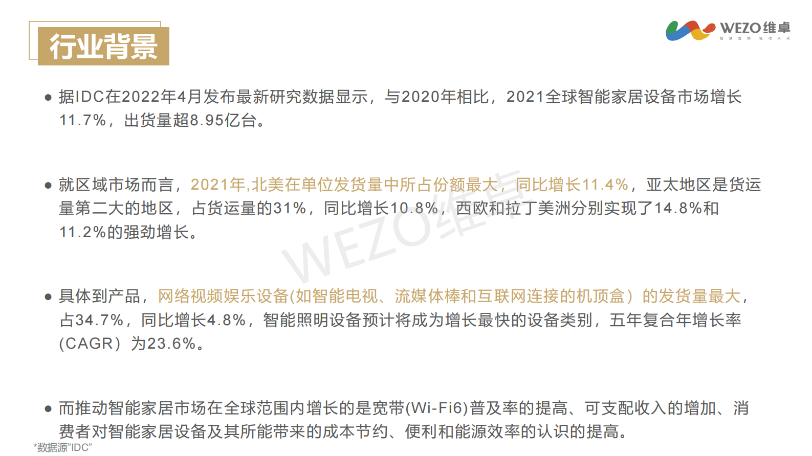 维卓：2022年7月智能家居出海洞察研究报告 第6页