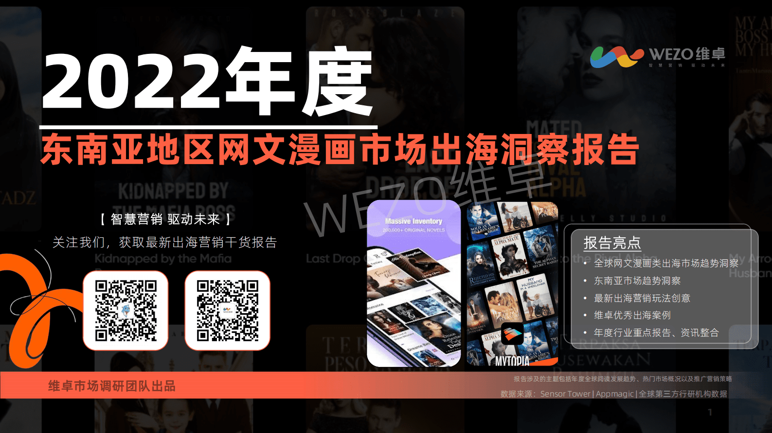 维卓：2022年度东南亚地区网文漫画市场出海洞察报告 第1页