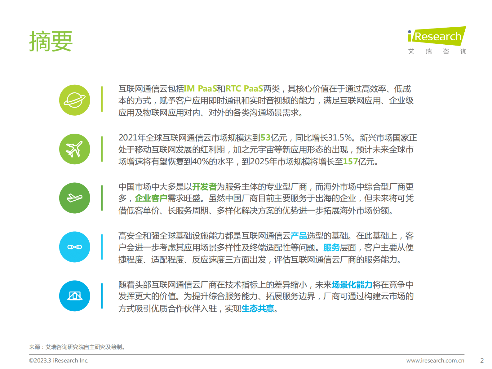 艾瑞咨询：2023年全球互联网通信云行业研究报告 第2页
