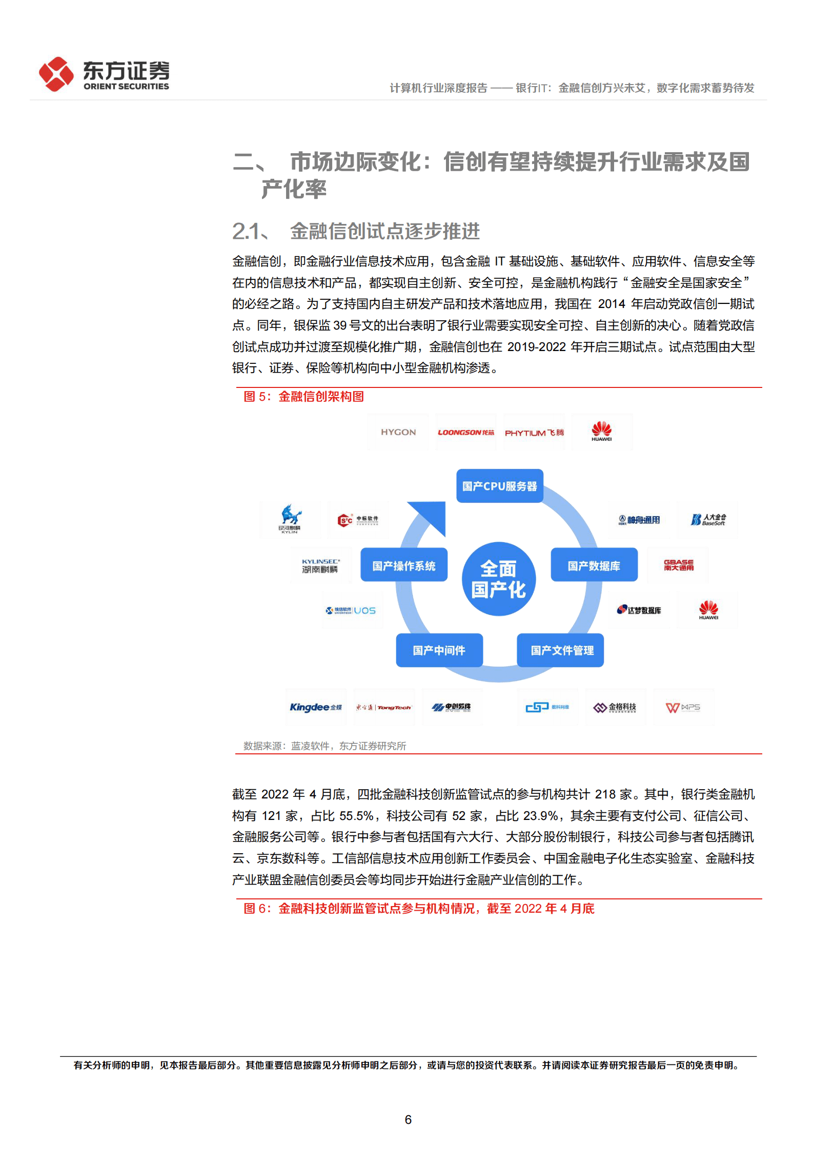 金融科技系列报告2：银行IT：金融信创方兴未艾，数字化需求蓄势待发 第6页