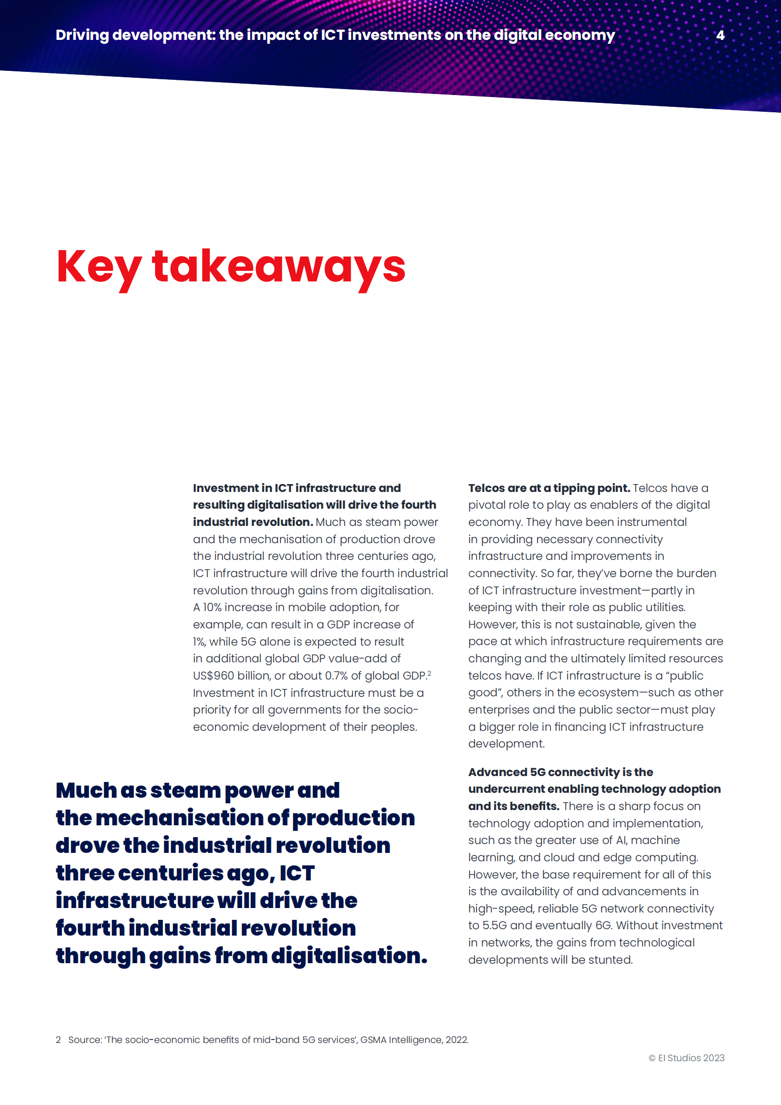 华为&EI StudiosICT：投资撬动数字经济发展报告【英文版】 第4页