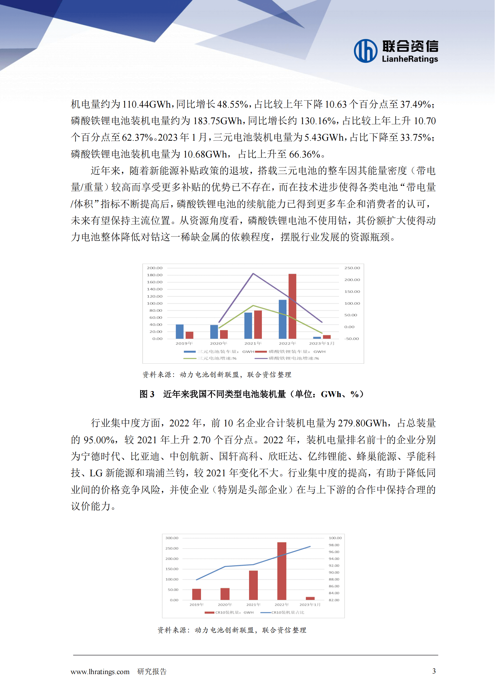 联合资信：动力电池行业观察及2023年信用风险展望 第3页