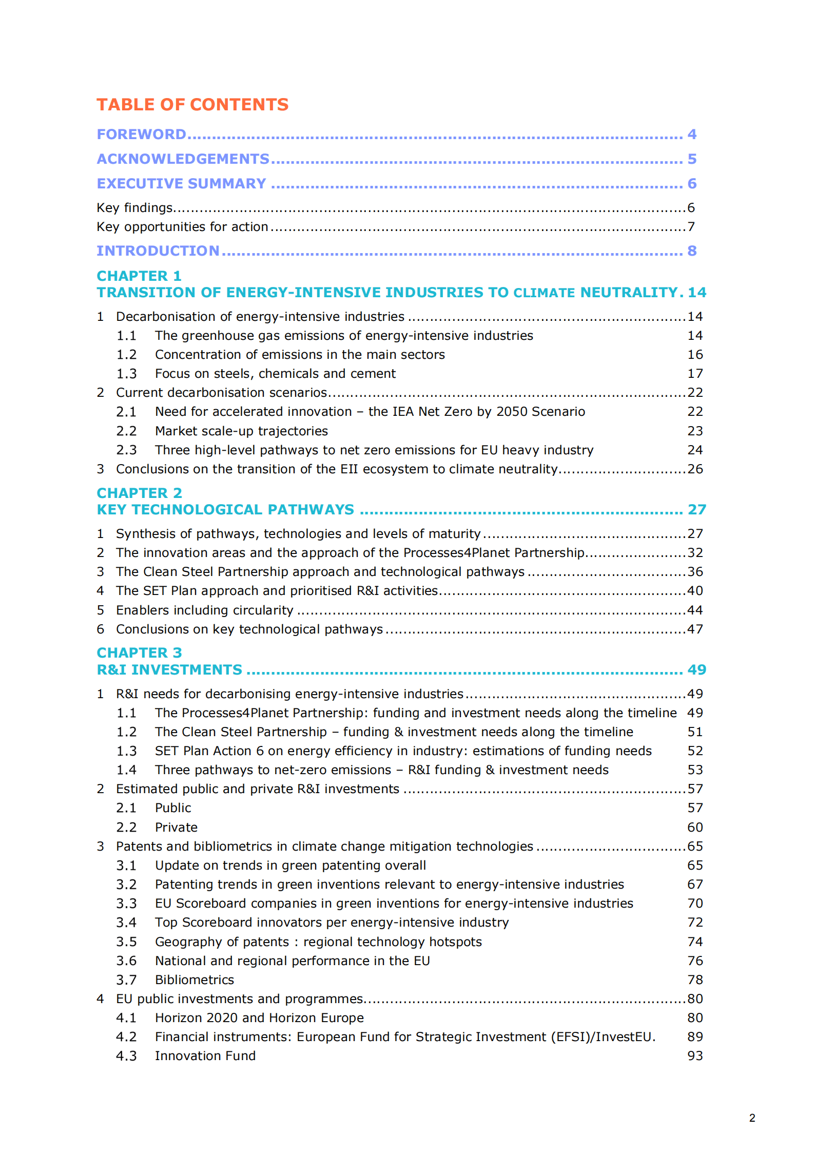欧洲委员会：能源密集型行业低碳技术的产业路线图【英文版】 第4页
