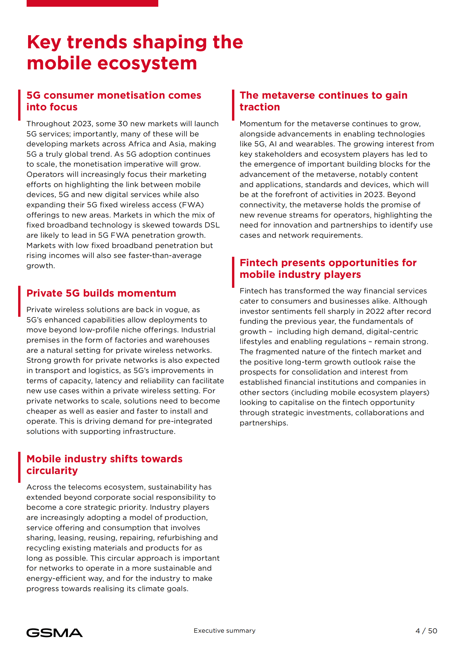 GSMA：2023全球移动经济发展报告【英文版】 第6页
