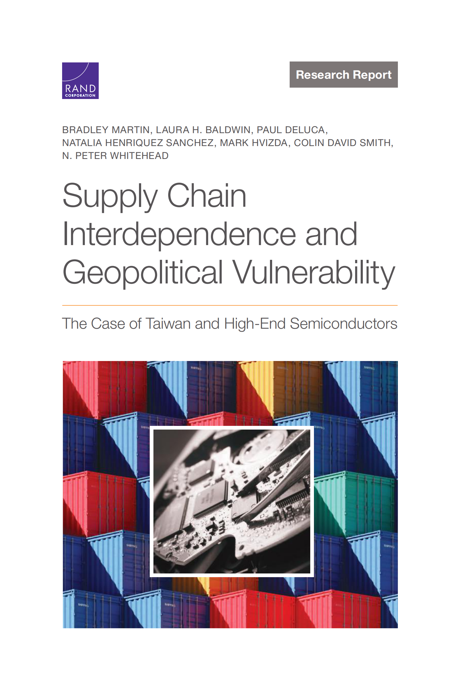 兰德：供应链相互依赖与地缘政治脆弱性&mdash;&mdash;台湾和高端半导体的案例【英文版】 第1页