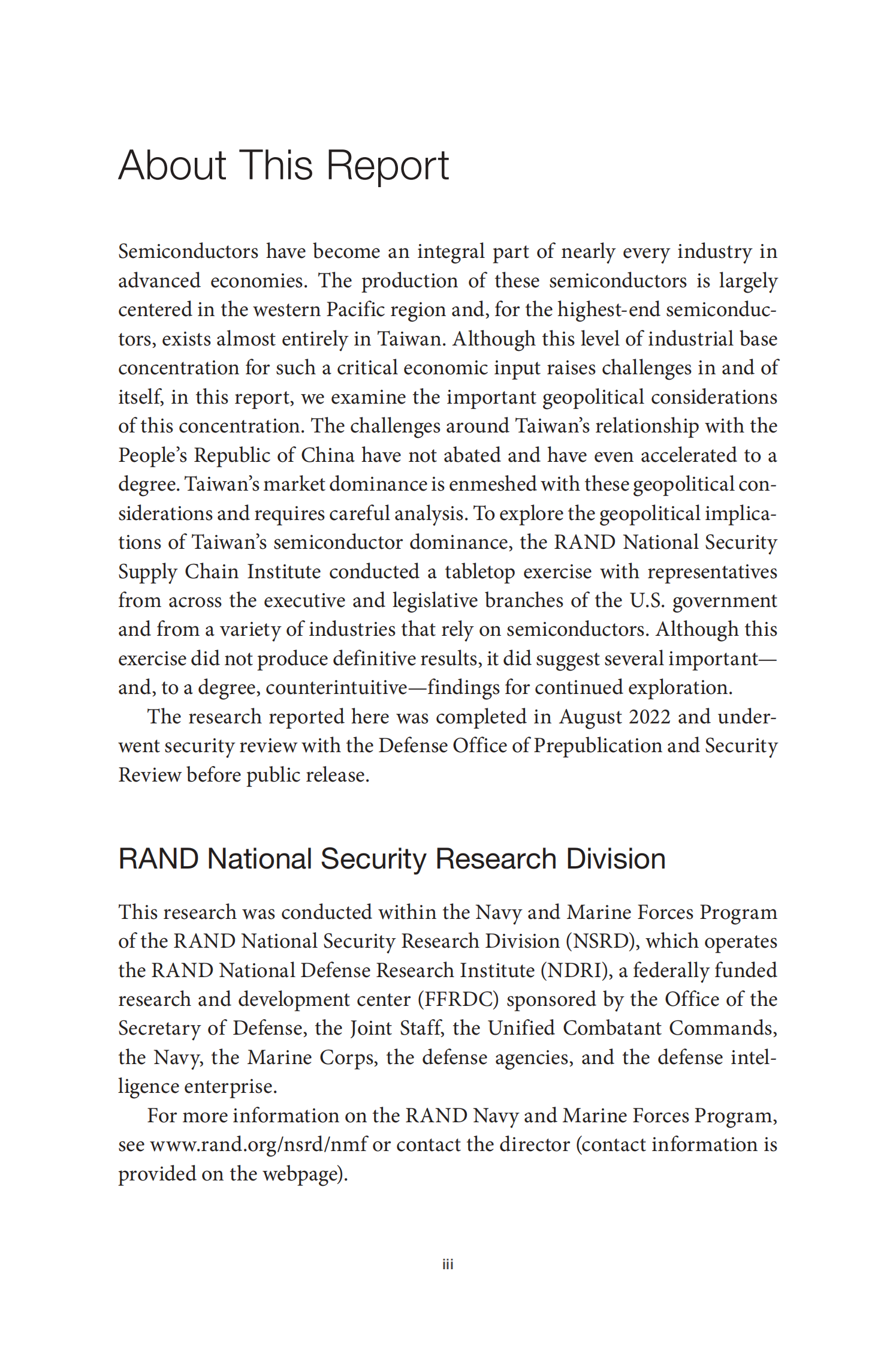 兰德：供应链相互依赖与地缘政治脆弱性&mdash;&mdash;台湾和高端半导体的案例【英文版】 第3页