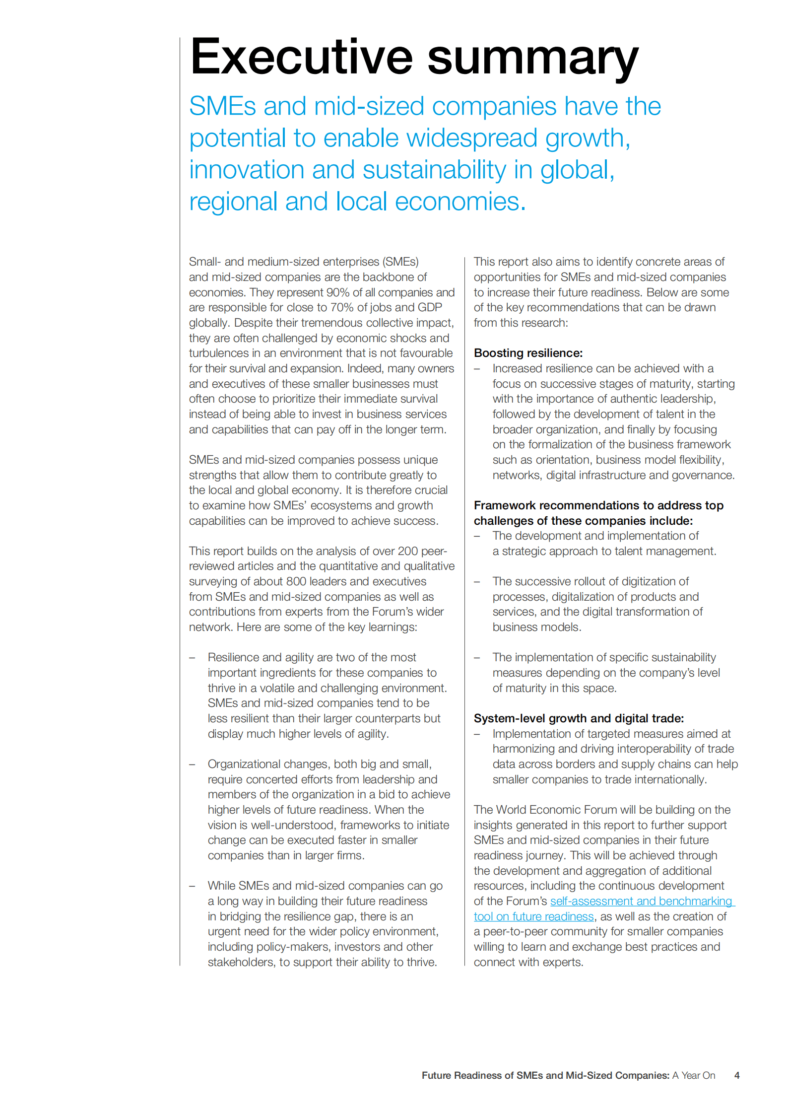 世界经济论坛：2022中小企业和中型企业的未来就绪度——年度综述报告【英文版】 第4页