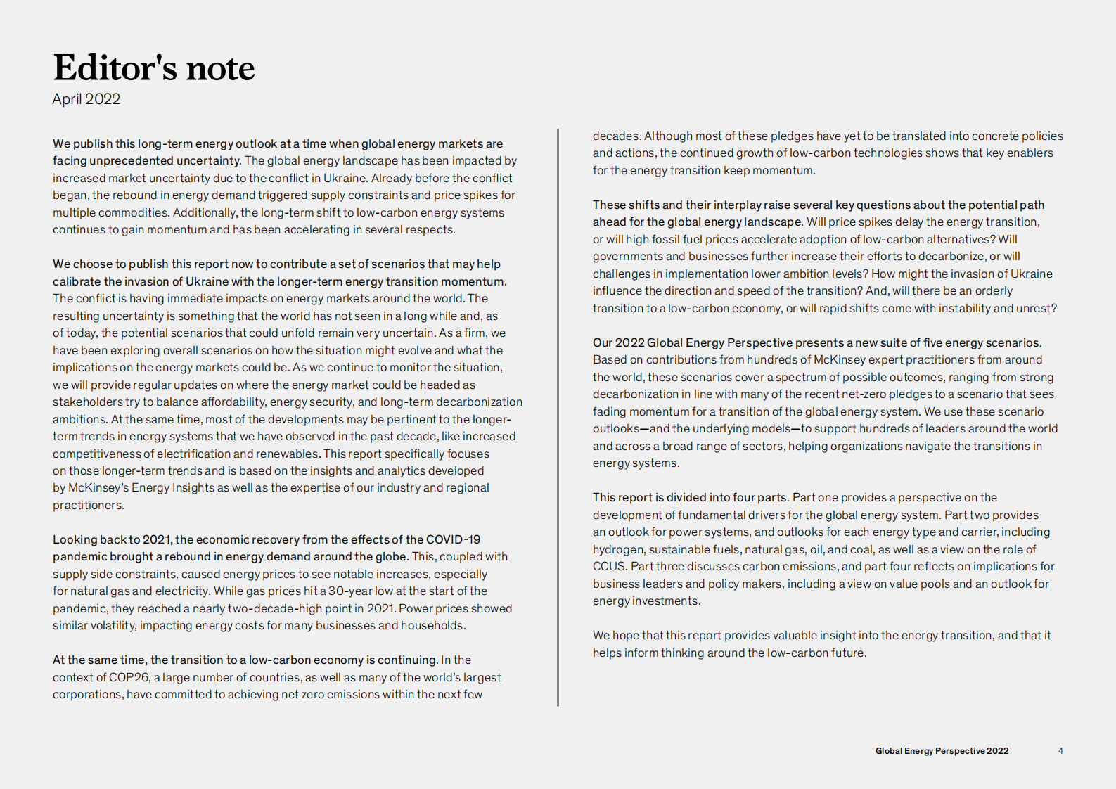 麦肯锡公司：2022年全球能源行业洞察Global Energy Perspective 第4页