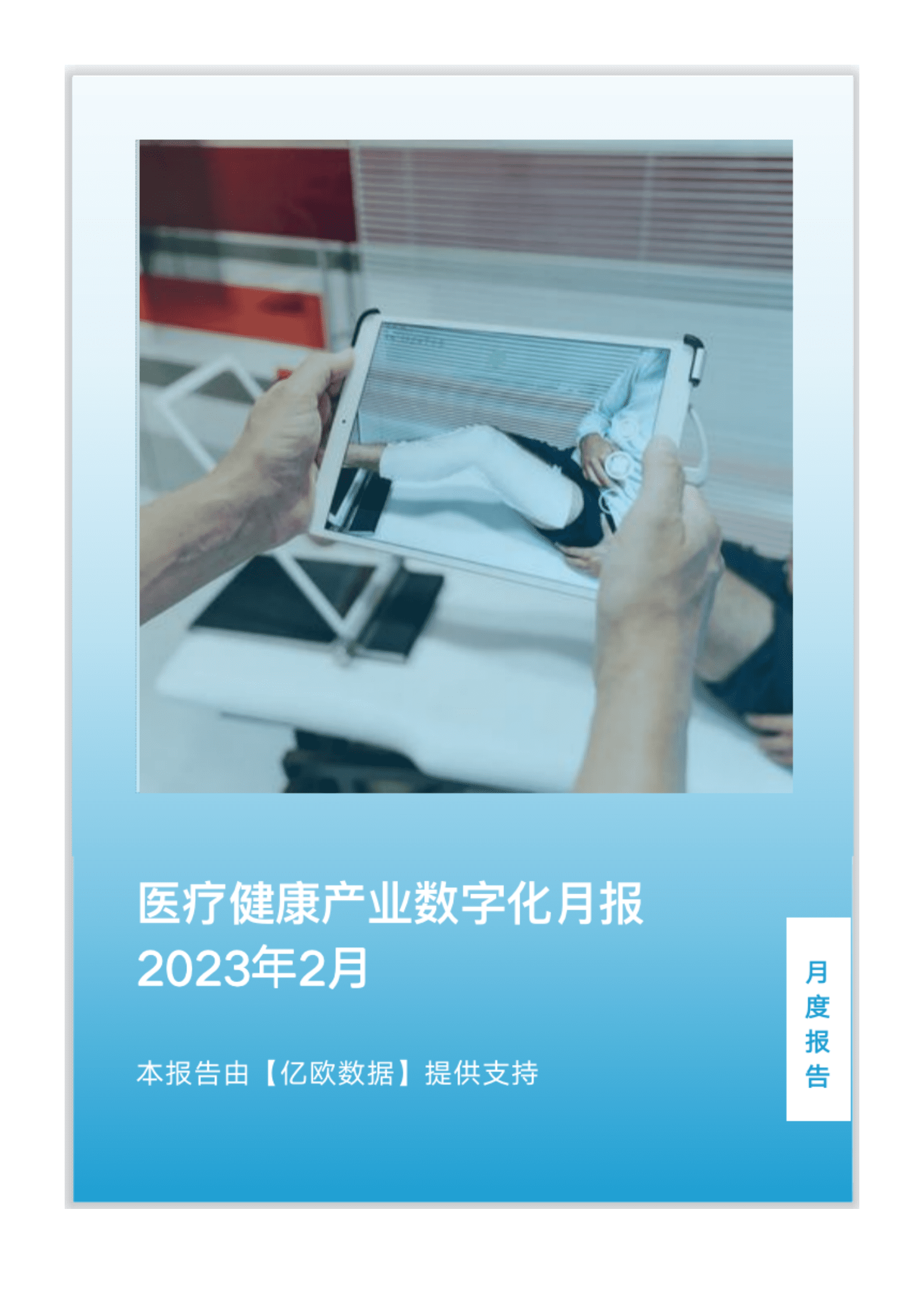 亿欧智库：2023年2月医疗健康产业数字化月报 第1页