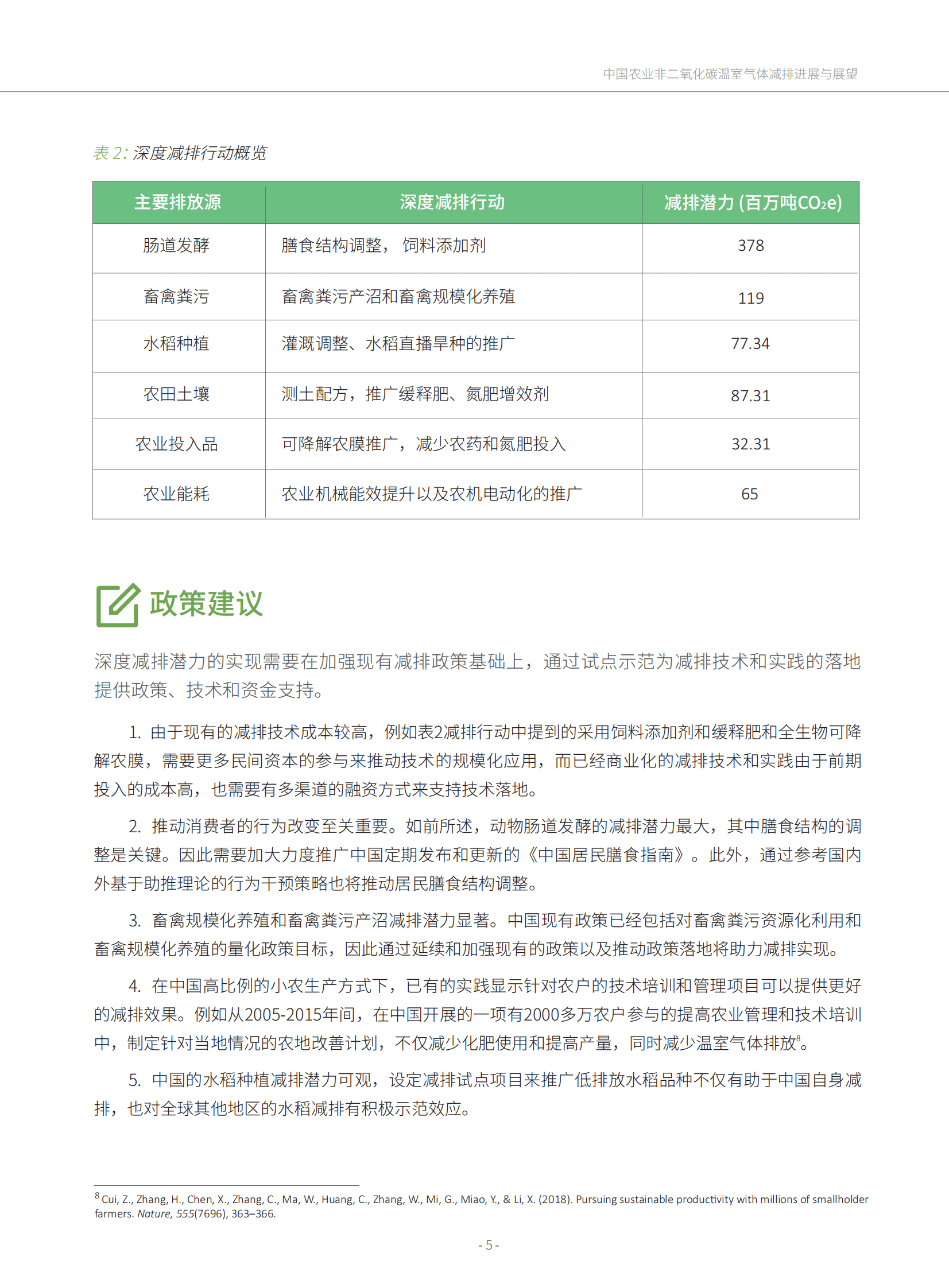 绿色创新发展中心：中国农业非二氧化碳温室气体减排进展与展望 第5页