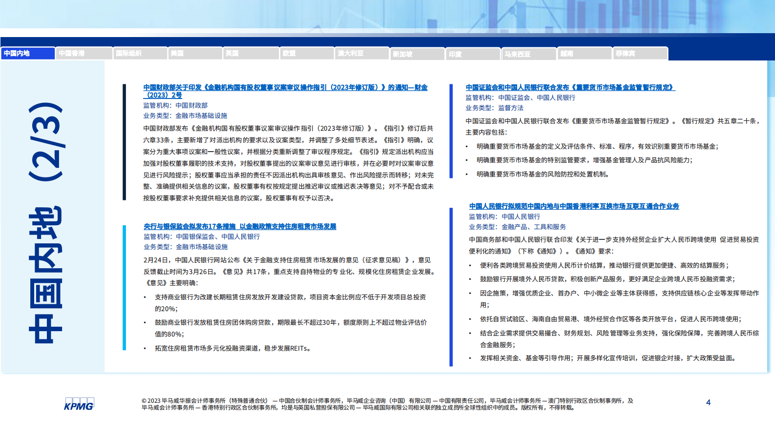 毕马威：2023年2月全球金融监管动态月刊 第4页