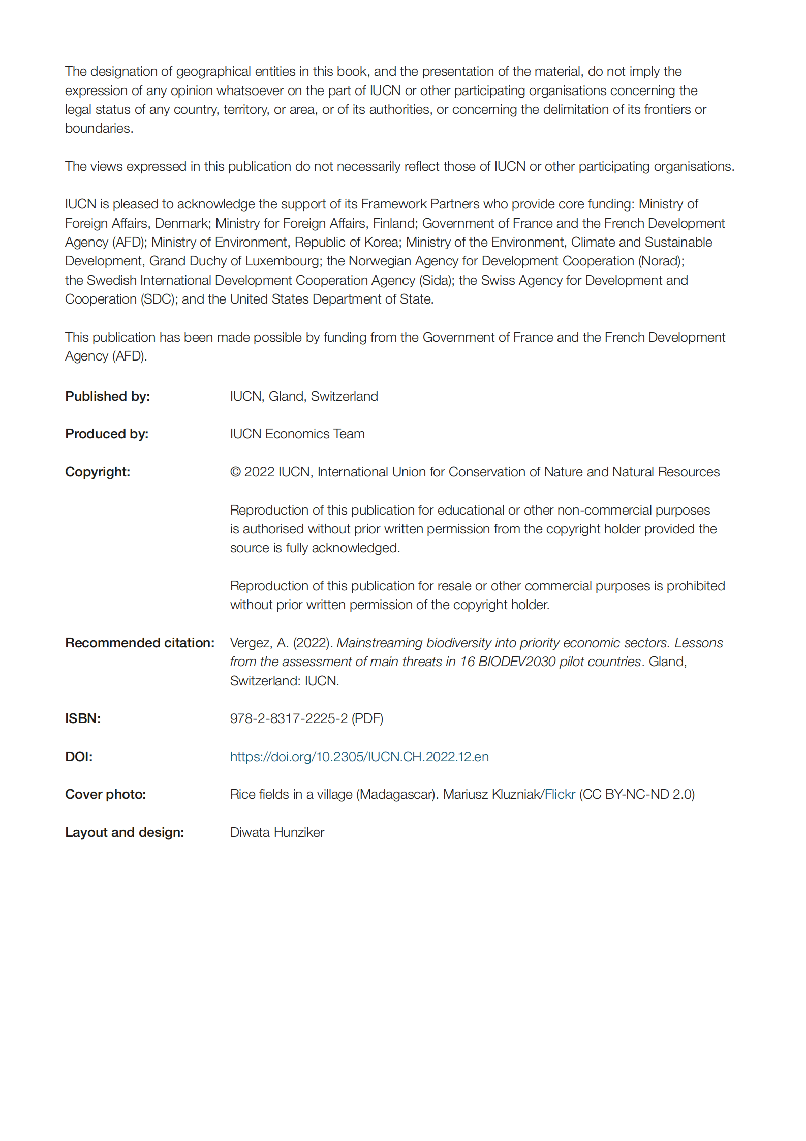 IUCN：促进生物多样性在经济部门中主流化——从16个BIODEV2030试点国家的主要威胁评估中得到的启示【英文版】 第4页