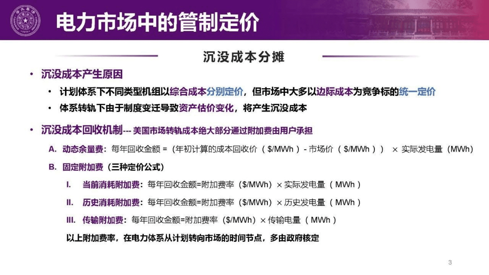 清华大学：电力市场改革中管制定价和竞争定价的协调机制 第3页