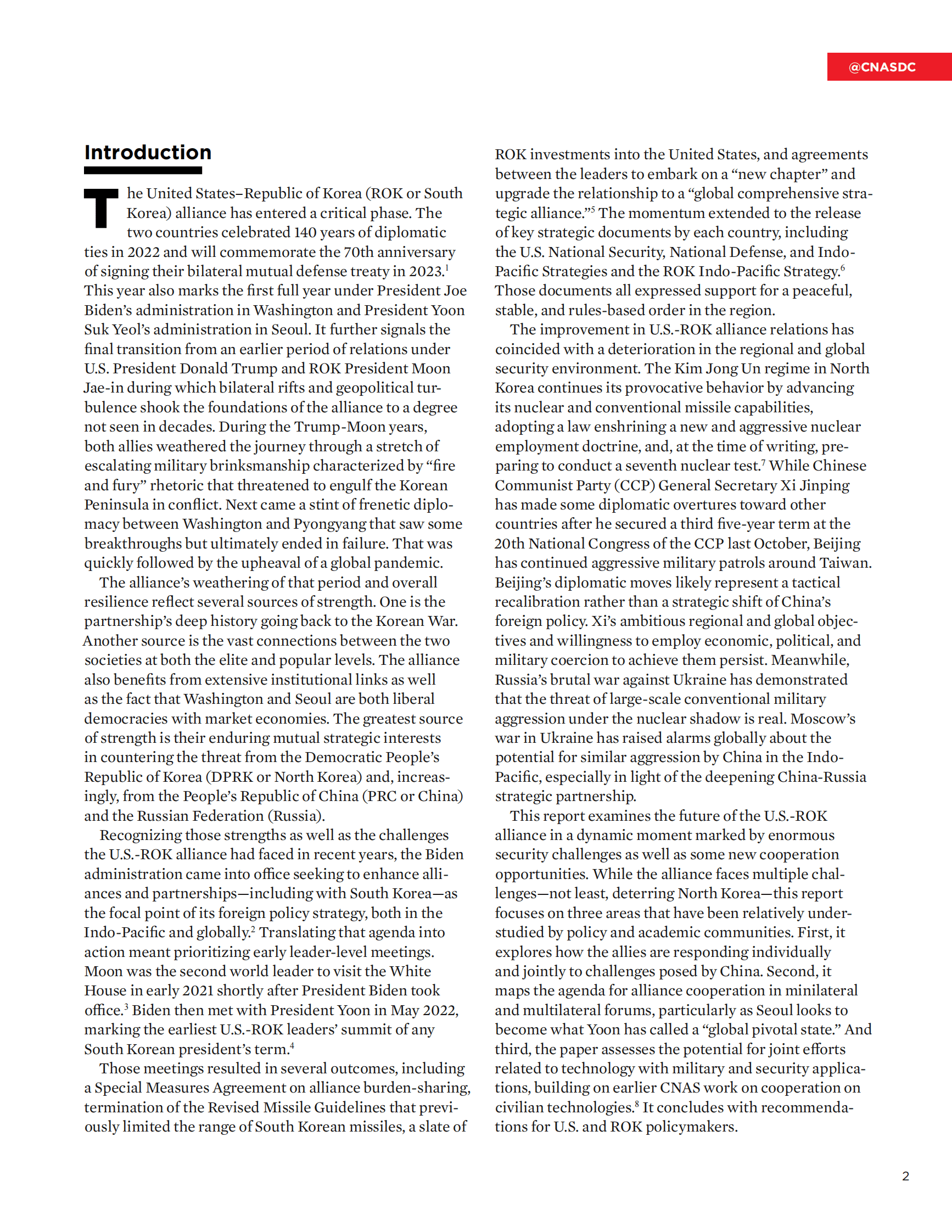 新美国安全中心：加强美韩联盟在中国、多边主义以及军事和安全技术方面的合作【英文版】 第5页