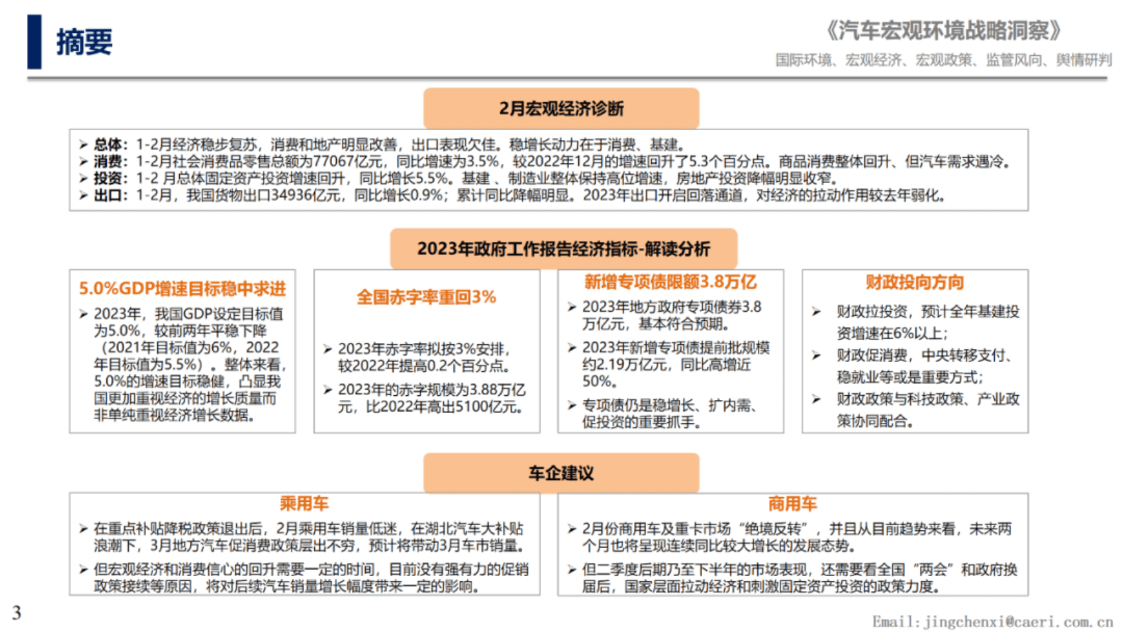 中国汽研：2023年政府工作报告经济指标对汽车产业影响 第3页