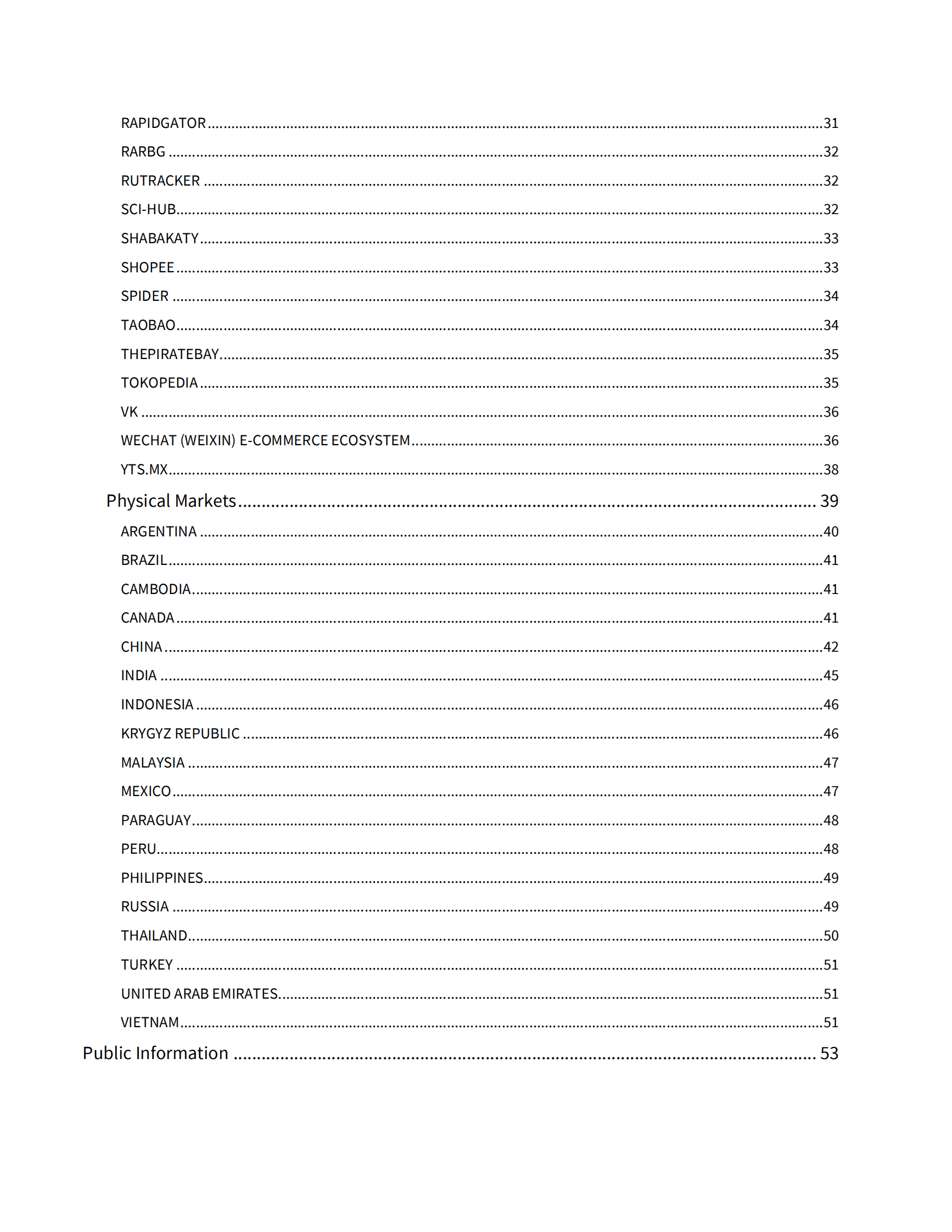 2022年假冒和盗版恶名市场审查结果【英文版】 第3页