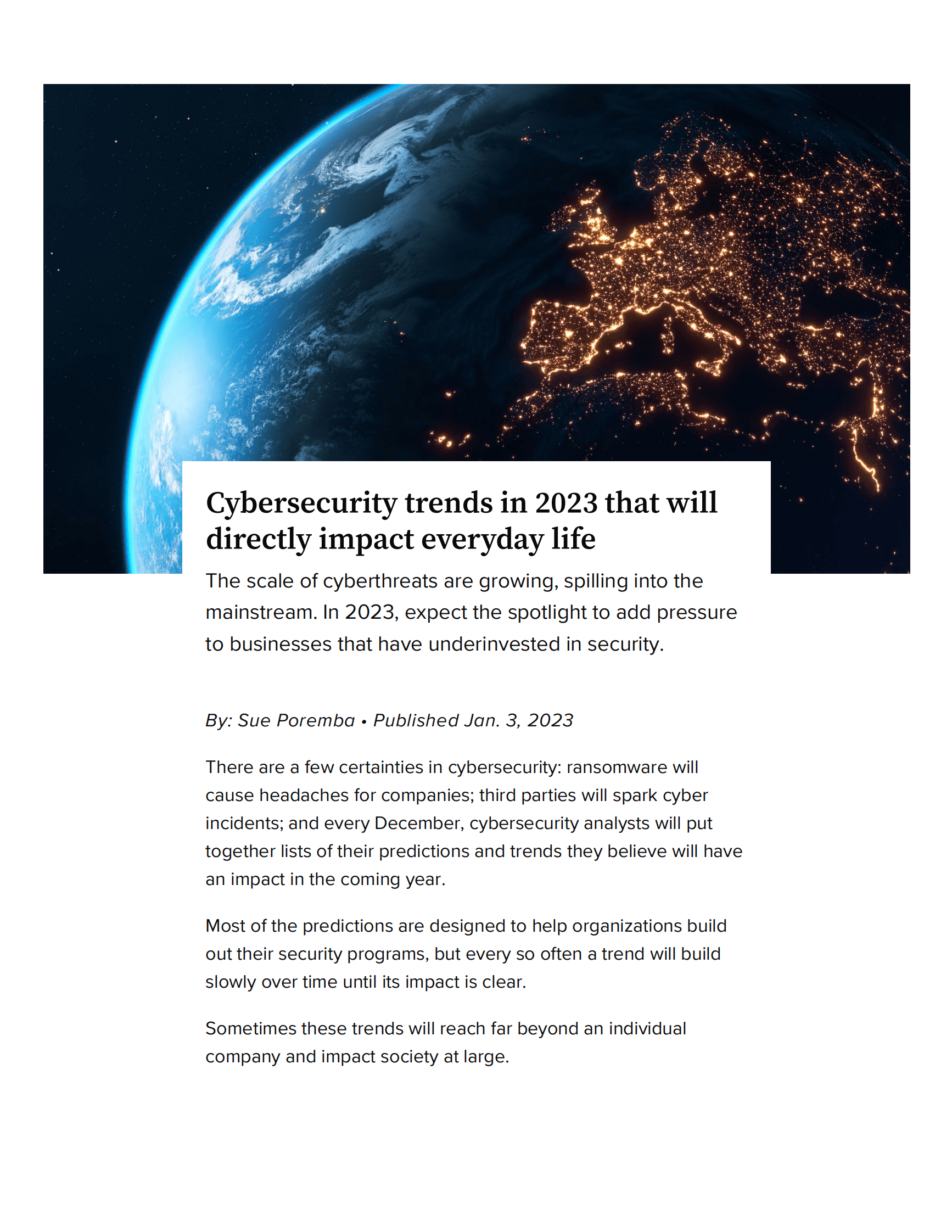 Dive：2023年网络安全展望（英） 第3页