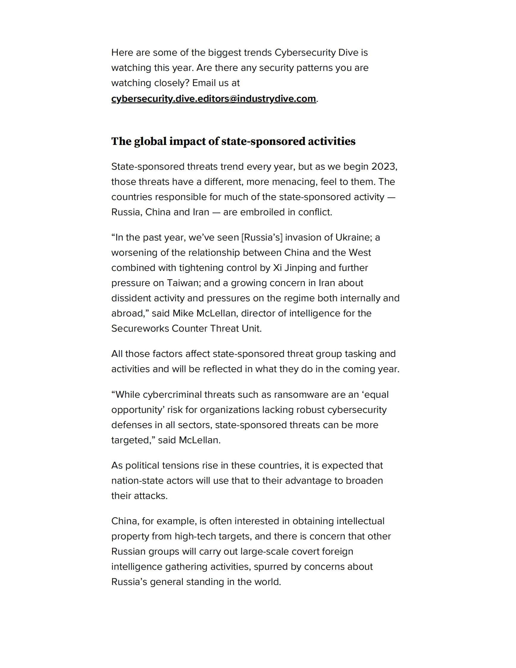 Dive：2023年网络安全展望（英） 第4页