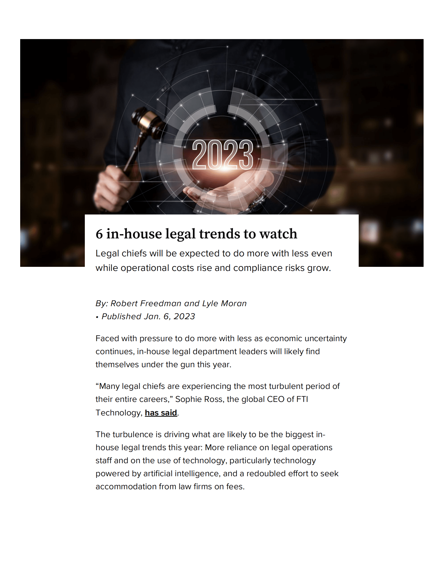 Dive：2023年企业法务展望（英） 第3页