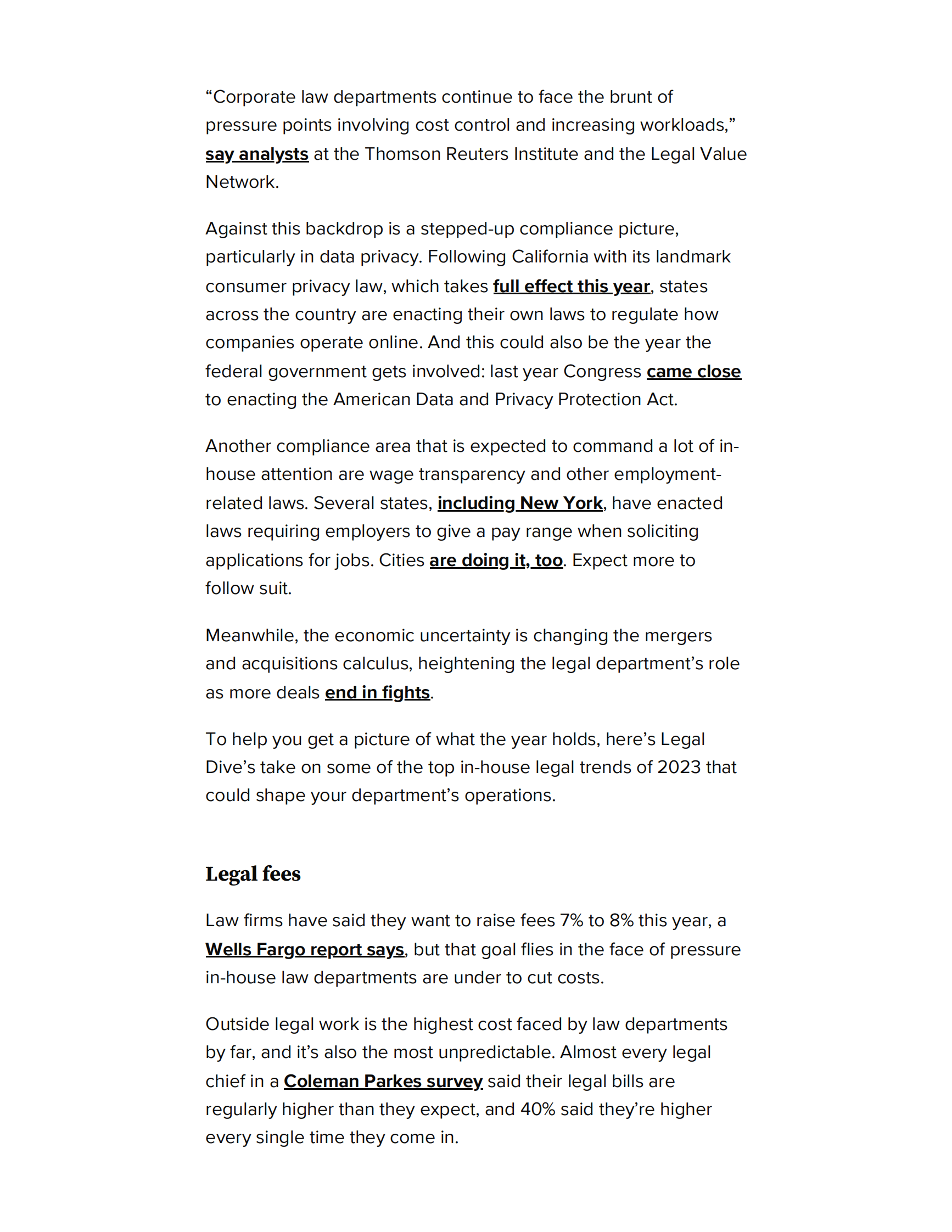 Dive：2023年企业法务展望（英） 第4页