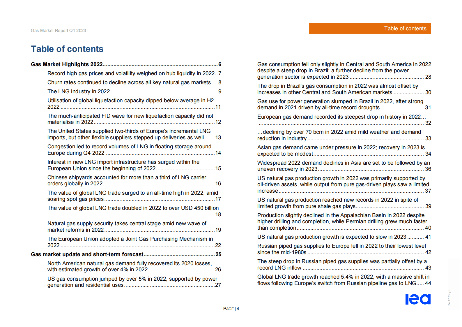 IEA：2023年第一季度天然气市场报告【英文版】 第4页
