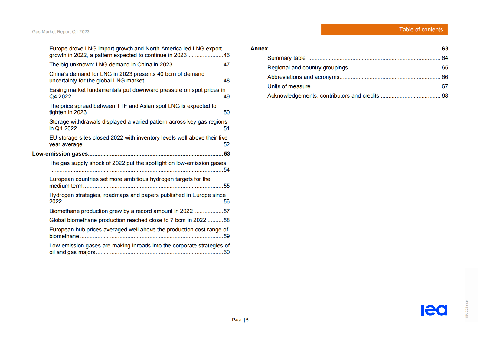 IEA：2023年第一季度天然气市场报告【英文版】 第5页