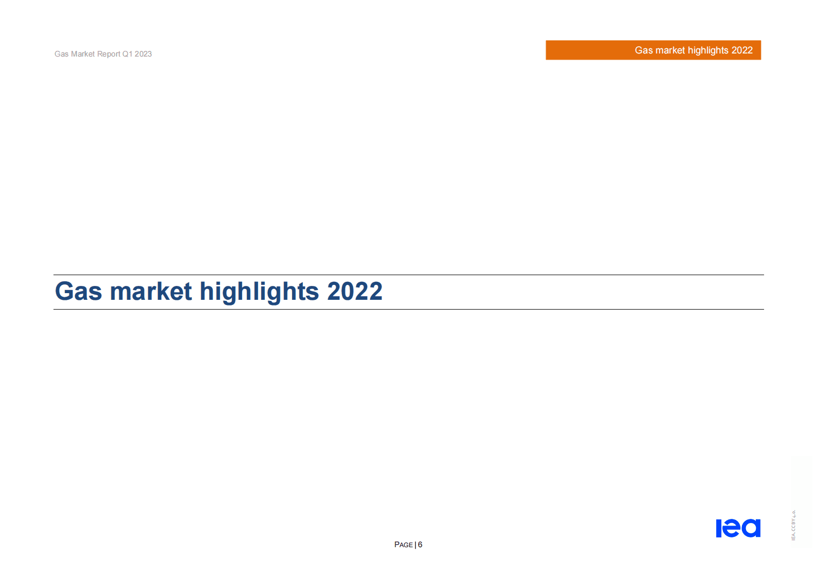 IEA：2023年第一季度天然气市场报告【英文版】 第6页