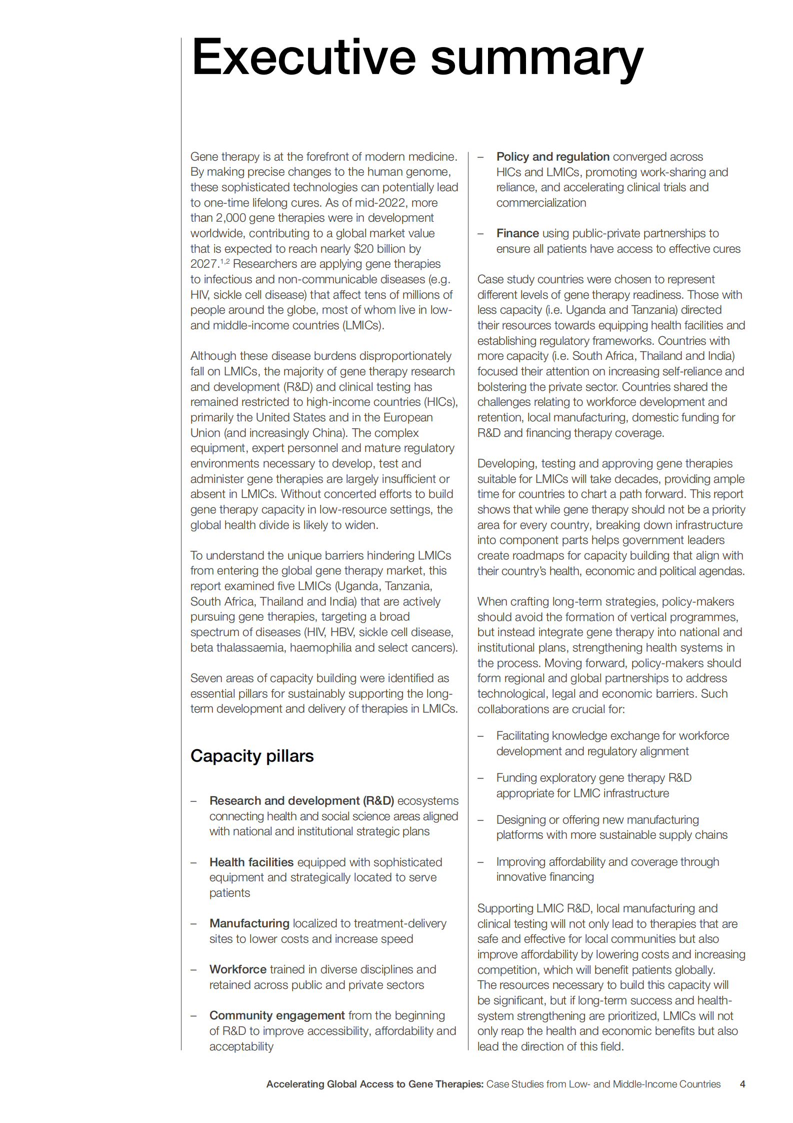 世界经济论坛：加速全球获得基因疗法：来自中低收入国家的案例研究报告【英文版】 第4页