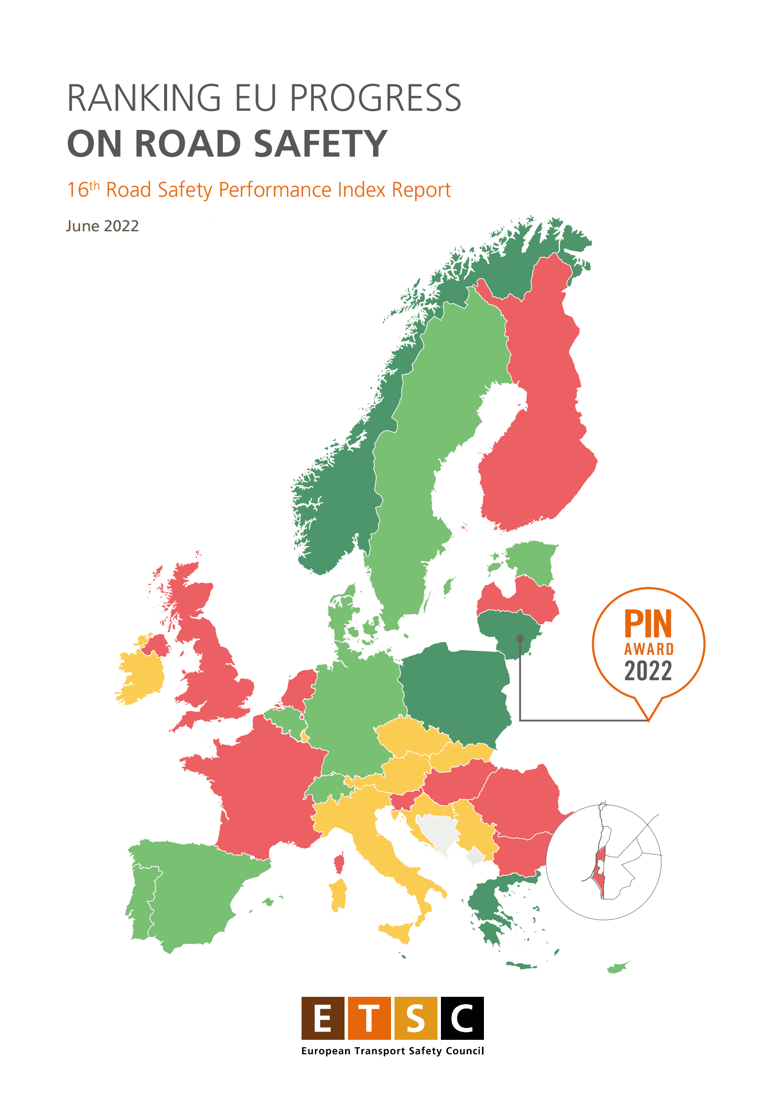 ETSC：第16份年度道路安全绩效指数报告【英文版】 第1页
