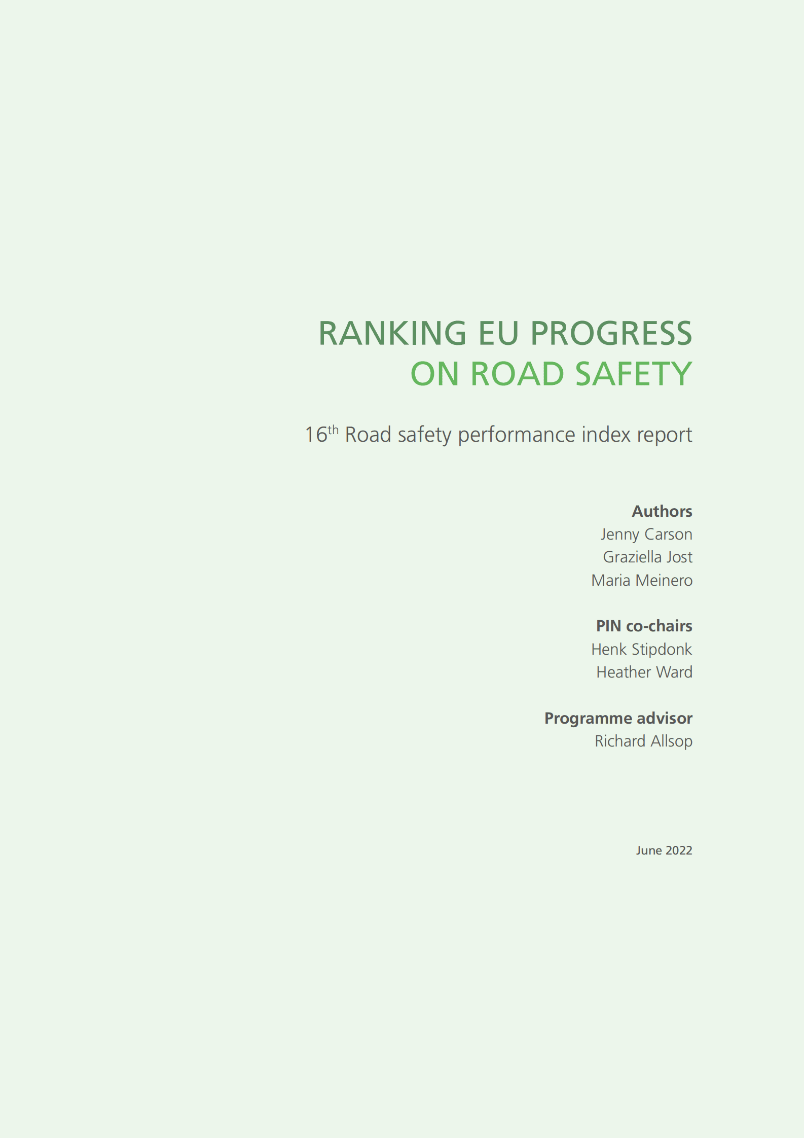 ETSC：第16份年度道路安全绩效指数报告【英文版】 第3页