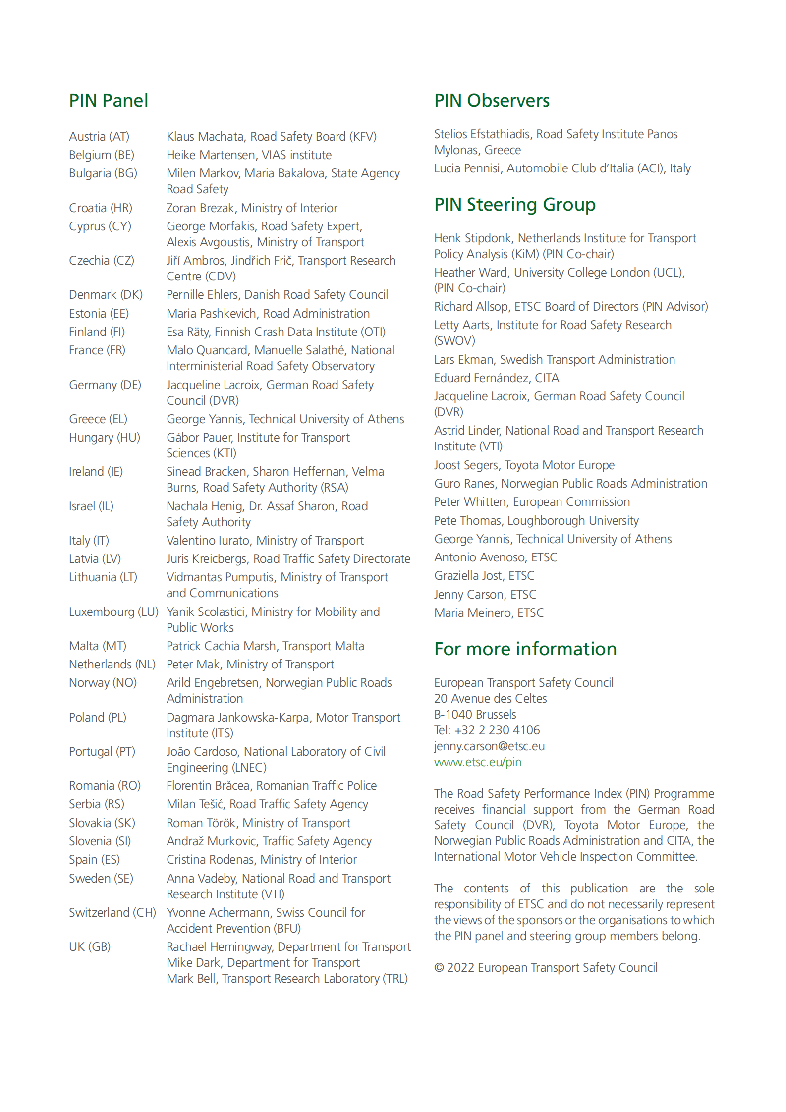 ETSC：欧洲道路上减少儿童死亡报告【英文版】 第2页