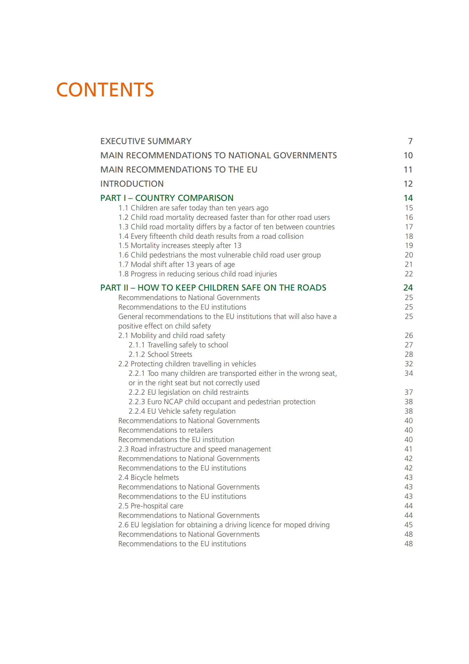 ETSC：欧洲道路上减少儿童死亡报告【英文版】 第5页