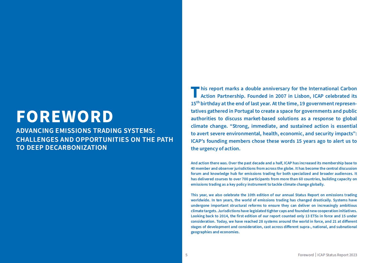 ICAP：全球碳排放权交易：2023年进展报告【英文版】 第5页