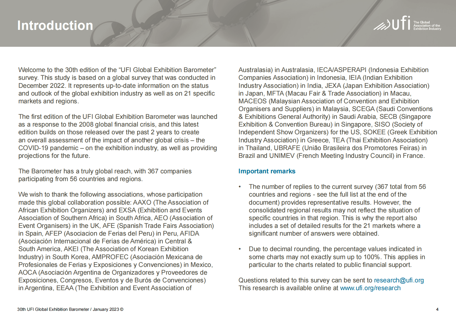 UFI：2023年全球展览业晴雨表【英文版】 第4页