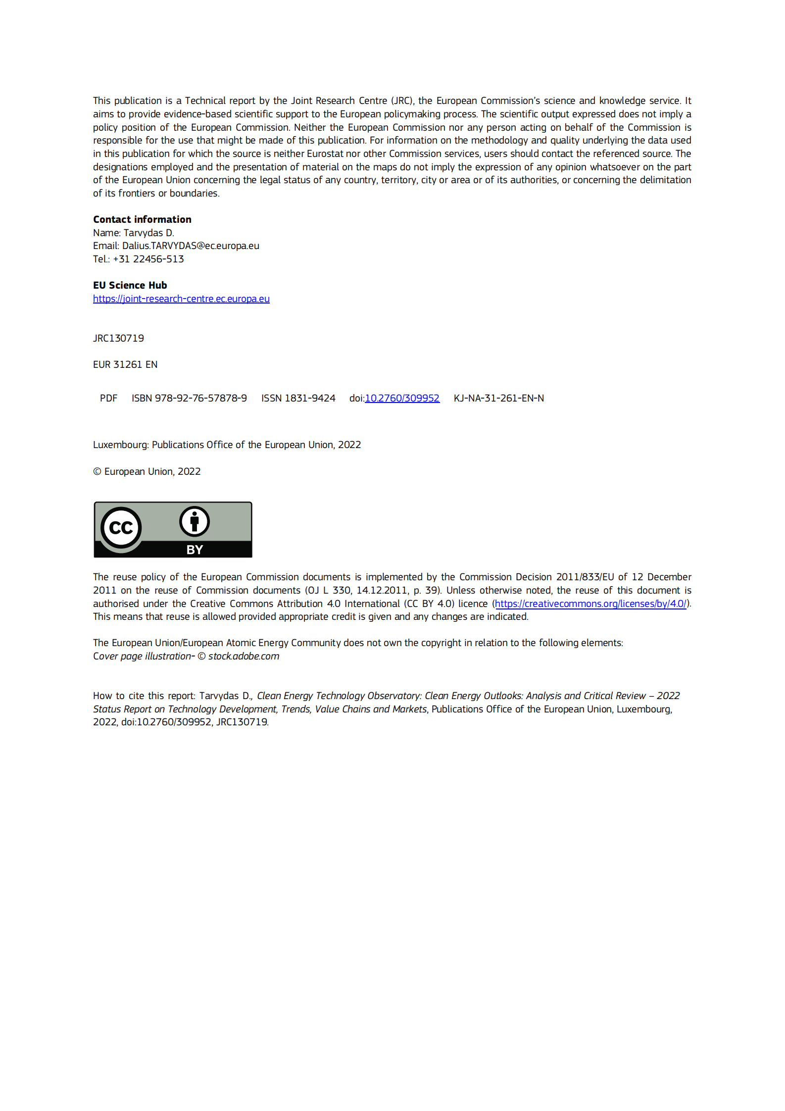 欧盟委员会：清洁能源展望2022：分析与评论【英文版】 第2页